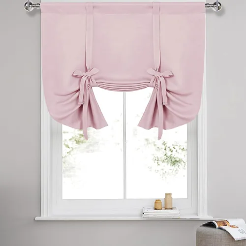 Miniatura 64 de DWCN Cortinas Opacas - Persiana Enrollable con Lazos para Ventana, Aislamiento Térmico, Oscurecimiento de Habitación, Cortinas con Bolsillo