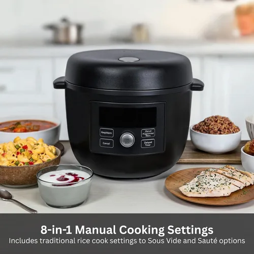 Miniatura 3 de Tiger COL-A40U - Multicocina eléctrica compacta 8 en 1 de 2.6 cuartos con 21 menús programados (Negro) 2.6-Qt Multi-Cooker, 8 Manual Plus 21
