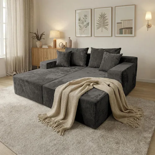 Miniatura 16 de Sytopia - Silla reposera con reposabrazos, sofá cama extragrande con 3 almohadas, cómodo sofá sin huesos, silla de lectura para dormir para sala