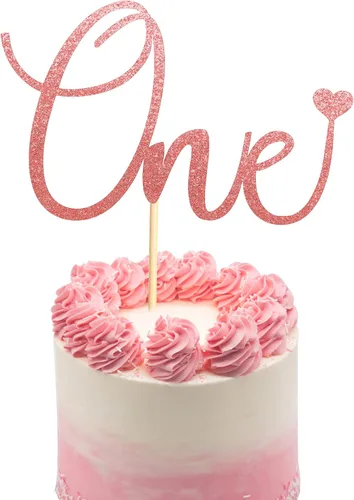 Decoración de pastel con corazón para el primer cumpleaños del bebé, decoración para baby shower, niños y niñas, suministros de decoración de fiesta