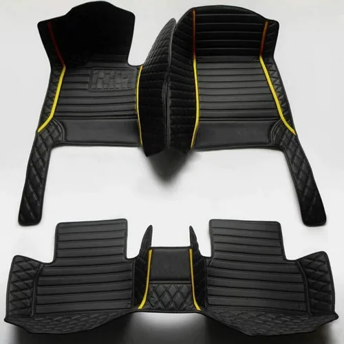 Miniatura 22 de Alfombrillas personalizadas con diamantes para el 97 % de los autos, SUV, deportivos, cobertura completa, lindos tapetes de piso de cuero