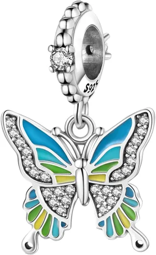Miniatura 93 de MULA - Dijes de plata de ley 925 para pulseras y collares, colgantes de letras para la familia, cuentas de viaje en avión, dijes de árbol