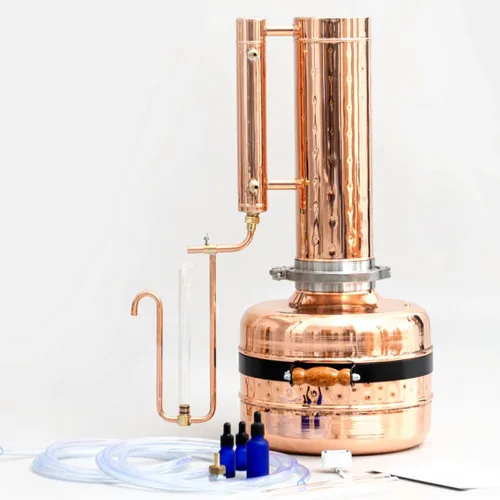 Miniatura 11 de Kit de destilador de aceites esenciales para la fabricación y extracción de aceite de destilación al vapor, equipo de destilación para el hogar