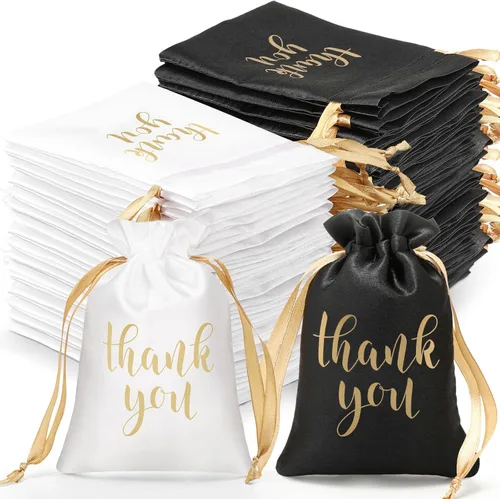 Miniatura 8 de Sieral 50 bolsas de regalo de satén con cordón para joyas, bolsas para dulces para el día de la madre, boda, baby shower, despedida de soltera