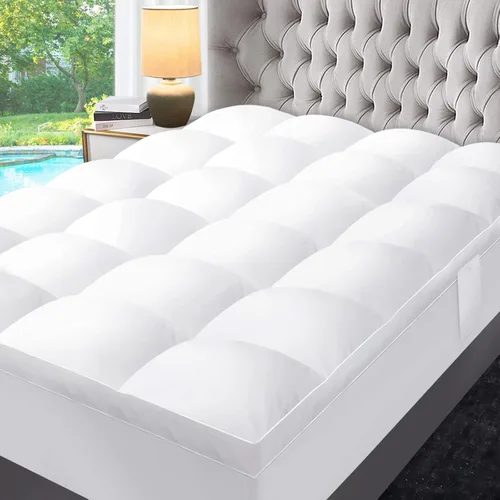 Miniatura 15 de ABENE – Cubrecolchón Twin XL para Alivio del Dolor de Espalda, Almohadilla de Colchón Extra Gruesa, Protector de Colchón Suave con Bolsillo Profundo