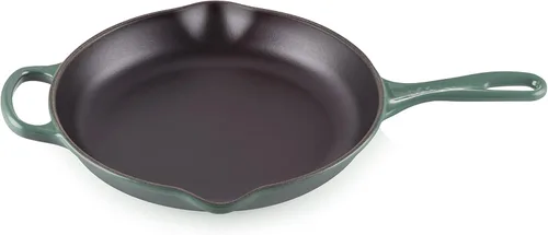 Le Creuset Sartén de hierro fundido esmaltado con mango de hierro, 10.25 pulgadas, Artichaut