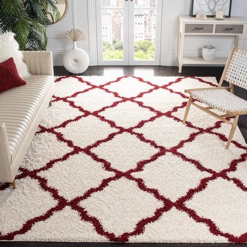 Miniatura 121 de Safavieh - Dallas Shag Collection SGD257A - Alfombra de área con diseño de enrejado de 10 x 14 pies