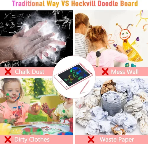 Miniatura 8 de Hockvill Tableta de escritura LCD para niños de 8.8 pulgadas, juguetes para niñas y niños, almohadilla de dibujo para niños de 3, 4, 5, 6, 7 años