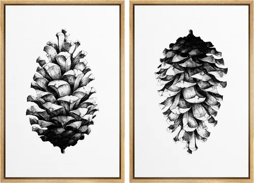 Miniatura 93 de SIGNWIN Lienzo enmarcado para pared, ilustraciones abstractas texturizadas en tonos beige terrosos, arte moderno, decorativo, contemporáneo