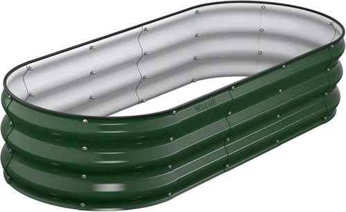 Miniatura 19 de Winpull Kit de Cama de Jardín Elevada, Caja de Plantación Galvanizada de 6 x 3 x 1 pies para Exteriores con Bordes de Seguridad, Camas Elevadas