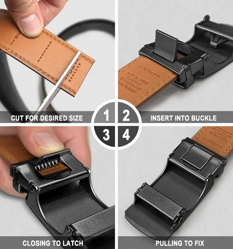 Miniatura 6 de BULLIANT Hebillas de cinturón para cinturones de trinquete para hombre Ancho 1 38