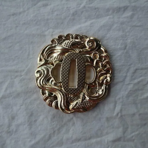 Miniatura 10 de Japanese Katana Sword Guard (Tsuba) - Hand-Forged Alloy Samurai Tsuba 3.2", Authentic Iaido Accessory for Sword Collection, Durable Fitting