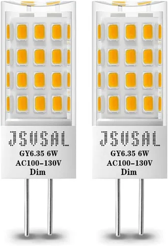 Miniatura 10 de Bombilla LED GY6.35 regulable, T4 JC tipo GY6.35/G6.35 base bi-pin, AC/DC 12V blanco cálido 2700K, 6W equivalente a 50-65W G6.35/GY6.35