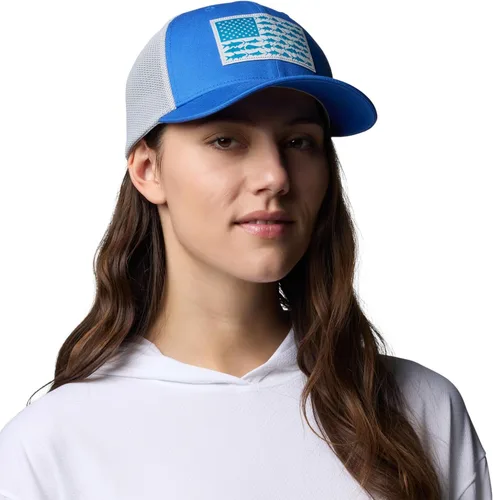 Miniatura 374 de Columbia - Gorra de malla con bandera con árboles unisex para adultos, corona alta