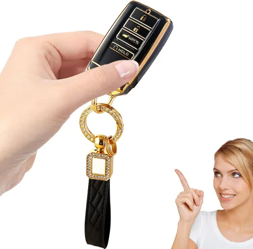 Funda para llavero Acura, TPU suave de 360 grados, protección para Acura CDX NSX RDX RLX TLX TLX TLX-L Smart Remote Premium Car Key Fob, Negro -