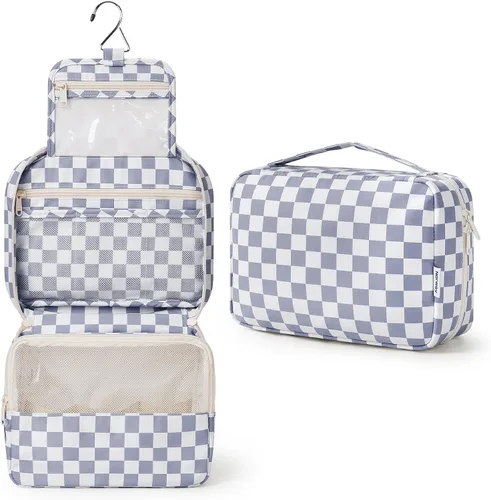 Miniatura 11 de Narwey Pequeña Bolsa de Aseo Colgante de Viaje para Mujeres, Bolsa de Viaje para Artículos de Tocador, Organizador de Bolsa de Maquillaje Bolsas