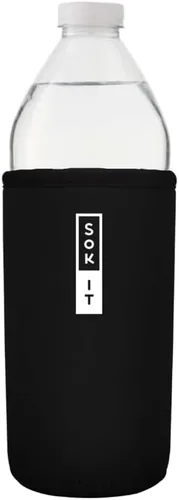 Miniatura 163 de Sok It BotlSok Funda para botella de agua con cubierta de neopreno aislante (Floral abstracto, se ajusta a CamelBak o Nalgene de 12 onzas)