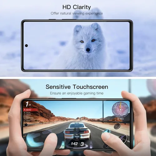 Miniatura 8 de JETech Protector de pantalla para Google Pixel 6a de 6.1 pulgadas con protector de lente de cámara, herramienta de fácil instalación, compatible