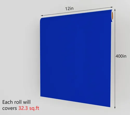 Miniatura 7 de Decotalk Adhesivo de espejo azul para manualidades de 12 x 400 pulgadas, hoja de espejo adhesiva para manualidades, hojas de espejo azul, papel