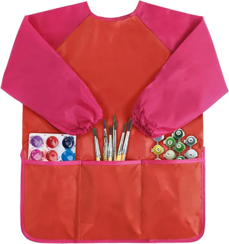 Miniatura 10 de Kopokita - Delantal impermeable para niños artistas, de manga larga, con 3 bolsillos, para niños pequeños y artistas