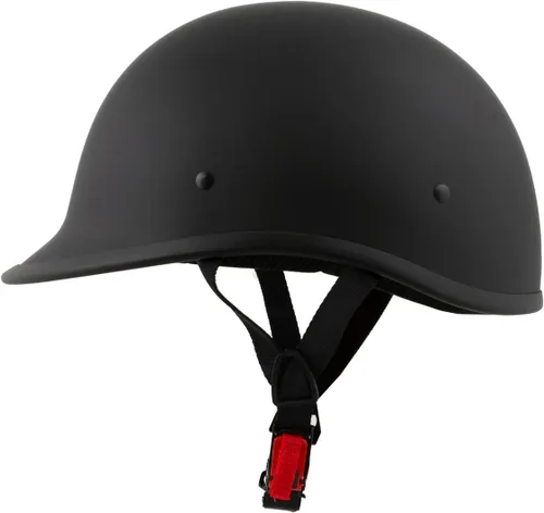 Miniatura 6 de Milwaukee Helmets MPH9750DOT - Casco de media motocicleta negro mate aprobado por puntos para hombres y mujeres, talla L