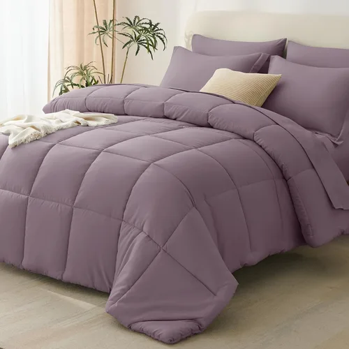 Miniatura 30 de CozyLux Juego de edredón tamaño individual XL, color beige, juego de cama de 5 piezas individual XL, juego de ropa de cama suave extra largo