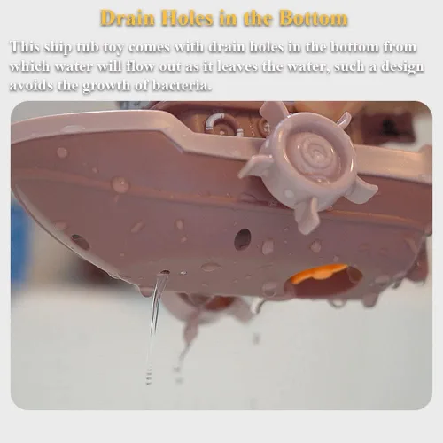 Miniatura 6 de Juguete de baño de barco de vapor de cuerda para bañera, juguete de bañera de vapor, juguete de agua, mecánica, barco, piscina, juguete