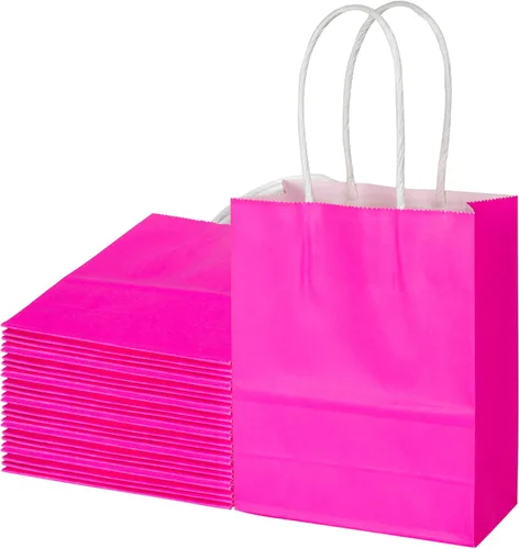 Miniatura 7 de SPERPAND 150 bolsas de regalo pequeñas, bolsa de papel marrón de 6.5 pulgadas, bolsas de regalo de papel kraft para cumpleaños, baby shower