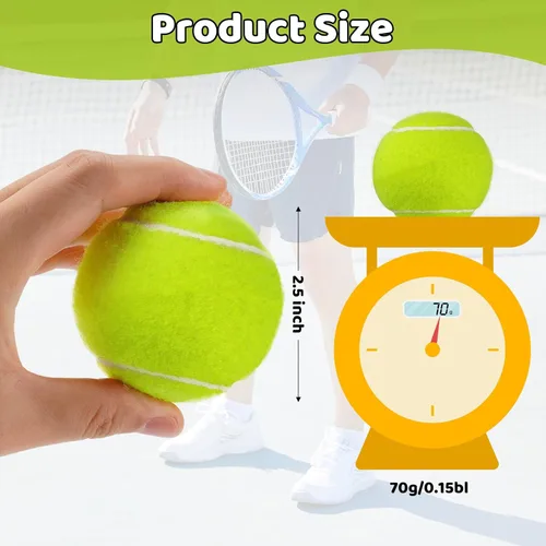 Miniatura 3 de Pelota de entrenamiento de tenis con cuerda, pelotas de entrenamiento de tenis, herramienta de entrenamiento de práctica personal, equipo de 6 piezas