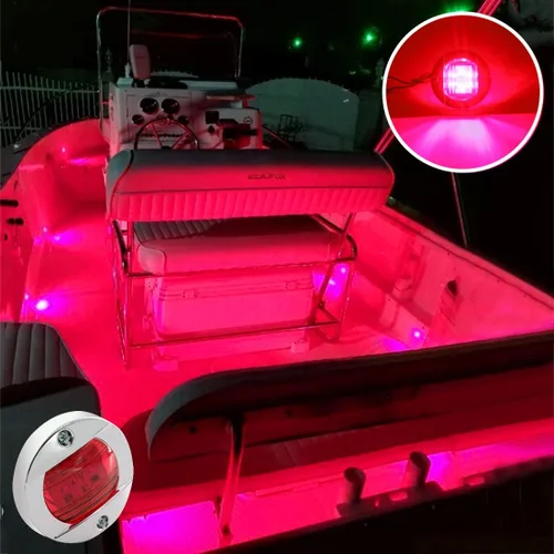 Miniatura 7 de Boaton Luces LED de pesca nocturna, cortesía, cubierta, luces de navegación para barcos, rojo Luces interiores rojas