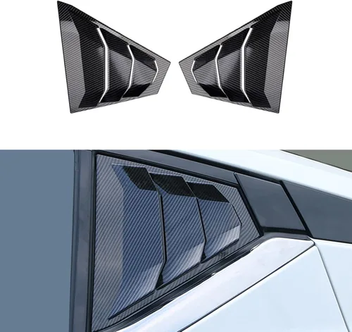 MICROCK Persianas triangulares de vidrio para ventana lateral trasera, estilo carreras, para Nissan Altima 2019, 2020, 2021, 2022, 2023, 2024, fibra