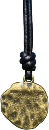 Miniatura 3 de Collar de Cruz de Cuero para Hombres - Moneda de Cruz para Hombre, Colgante Religioso, Collares de Medallón, Regalo de Navidad, Colgante Católico