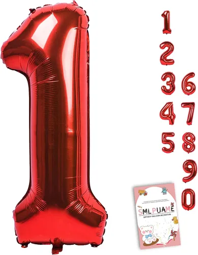 Miniatura 191 de Globos de números de 40 pulgadas del 0 al 9 dorados grandes del número 0, globos digitales para suministros de decoración de celebración de fiesta