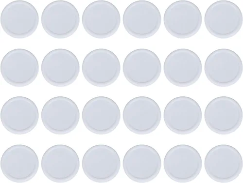 Miniatura 7 de 2 docenas de tapas de tarro Mason de boca regular, tapas de plástico para almacenamiento de tarros Mason y más, estándar, diámetro 70 mm, blanco