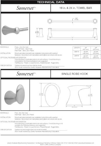 Miniatura 2 de Franklin Brass Somerset 139566 - Gancho para toallas, cromo pulido, accesorios de baño, 2
