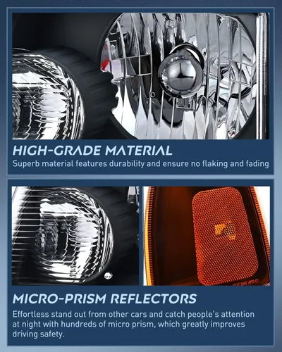 Miniatura 6 de Nilight Conjunto de Faros Delanteros Compatible con Ford Ranger 2001 2002 2003 2004 2005 2006 2007 2008 2009 2010 2011 Faro de Repuesto Carcasa