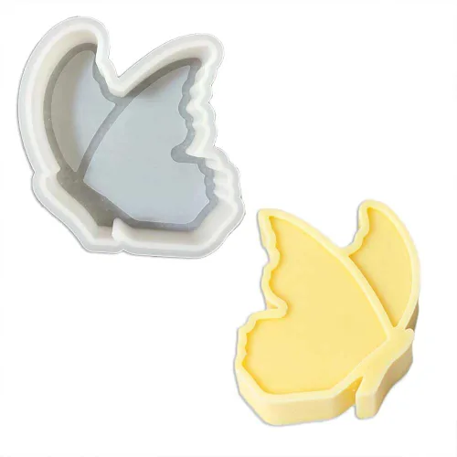 Duawenki Molde de silicona Freshie de coche con forma de mariposa voladora para hacer jabón aroma perlas coche Freshie vela colgante resina