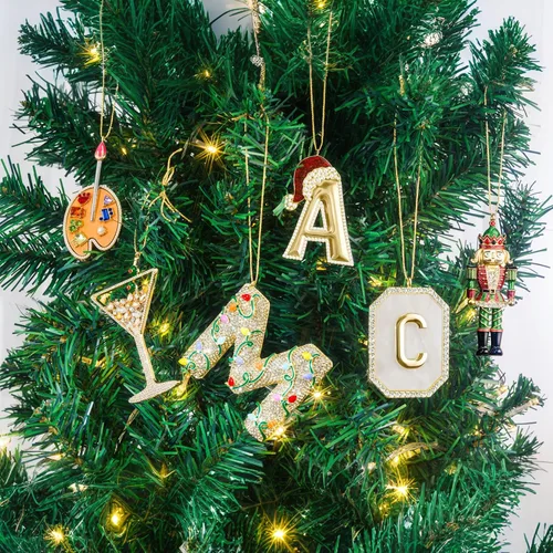 Miniatura 5 de Adornos de artista de Navidad, decoraciones de árbol de Navidad, paleta de dibujo de artista, regalos de recuerdo colgantes para hermanas, mamá