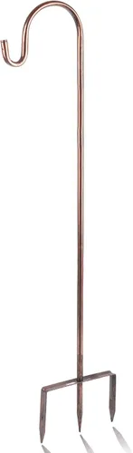 Miniatura 7 de EXCMARK - Gancho de pastor de altura ajustable de 81/61/41 cm y 1,3 cm de grosor. Úsalo en bodas, para colgar luces solares, linternas, comederos