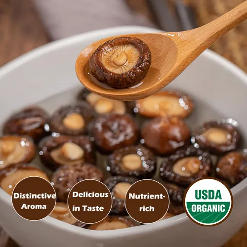 Miniatura 3 de VIGOROUS MOUNTAINS Setas Shiitake Deshidratadas Orgánicas USDA, Hongos Secos Deshidratados para Cocinar 4.23oz, 120g