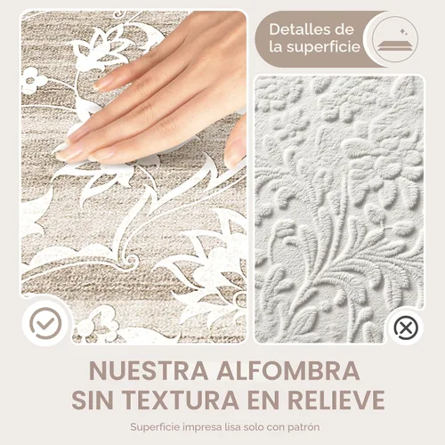 Miniatura 4 de Soalmost Alfombras de Área de 8 x 10 pies para Sala de Estar, Alfombras Resistentes a las Manchas y Lavables para Comedor, Cocina, Alfombra de Área