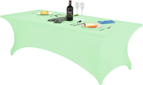 Miniatura 29 de FORLIFE - Funda de mesa de elastano, mantel ajustado de 4 pies para mesas rectangulares, funda elástica para patio, universal para bodas, banquetes