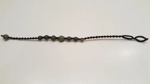 Miniatura 7 de Infinityee888 - Tobillera con cuentas de jade verde Feng Shui para hombres y mujeres, AK01, Piedra