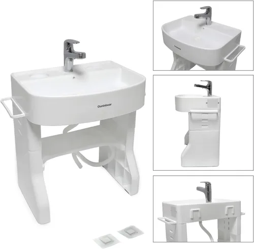 Miniatura 5 de HongK - Aprendizaje temprano de plástico lavabo de lavado para niños niños bebé bebé niño pequeño simulación toalla estante lavado cuidado de manos