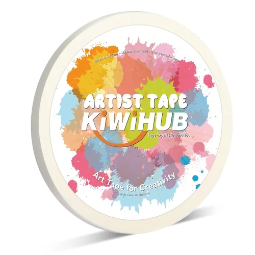 Miniatura 9 de Paquete de 2 cintas blancas de artista para papel de acuarela, cinta adhesiva de arte blanca para dibujar pintura, lienzo, enmarcado, sin ácidos