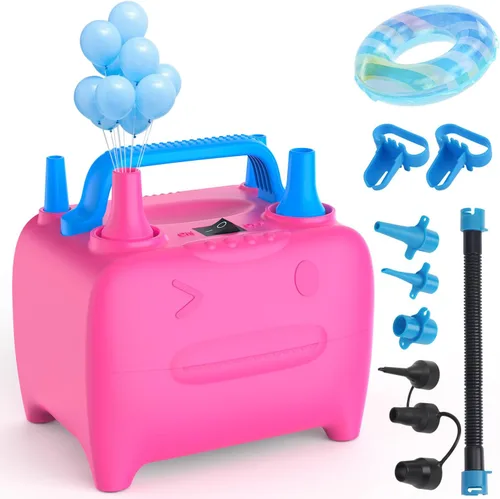 Miniatura 8 de OWill Balloon Pump Electric, Multipurpose Balloon Inflator Electric Air Pump, Portable Dual Nozzle Balloons Air Pump Electric 600W Blow Machine for