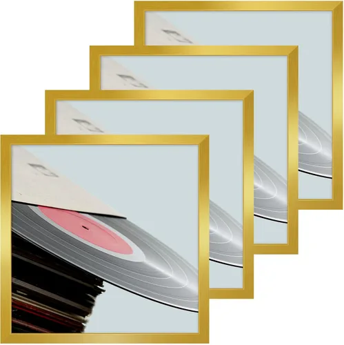 Miniatura 17 de eletecpro Marcos de discos de vinilo de 7 x 7 pulgadas para galería, decoración de pared negra resistente y ligera, marcos LP fáciles de colgar, se
