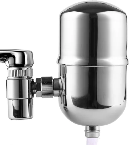 Filtro de agua para grifo, acero inoxidable, reduce el cloro, alto flujo de agua, purificador de agua con material ultra absorbente, filtros de agua