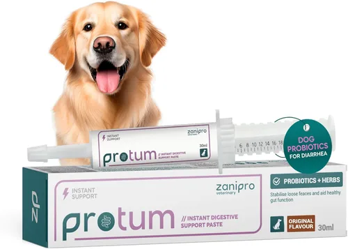 Miniatura 12 de Protum - Pasta probiótica para perros, fórmula prebiótica avanzada de 1.0 fl oz para apoyo digestivo, sabroso sabor a maní para la salud intestinal