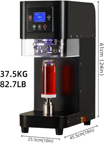 Miniatura 5 de Máquina selladora de latas automática comercial con motor más fuerte, máquina de sellado de vasos para latas de 5.5 pulgadas, máquina de enlatado